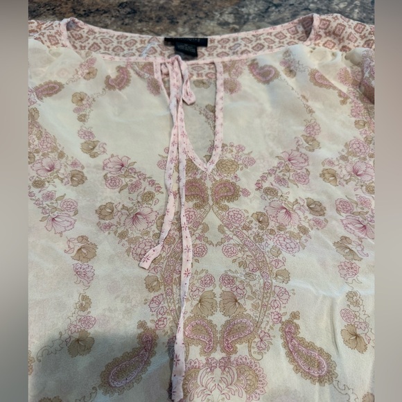 Women’s The Limited silk Floral Pink Blouse - Picture 3 of 5